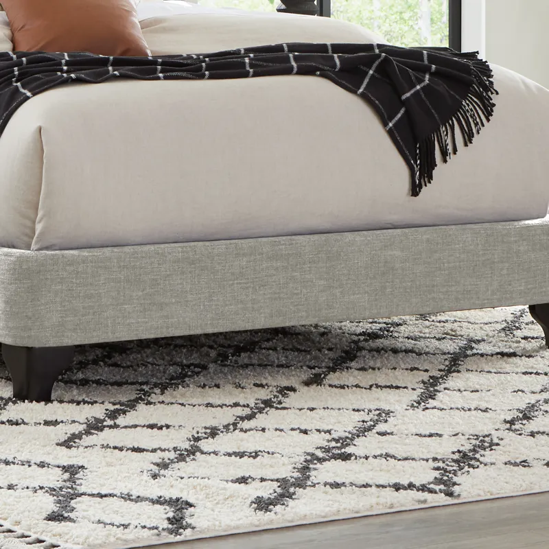 Jacob Luxe Light Grey Queen Footboard and Rails