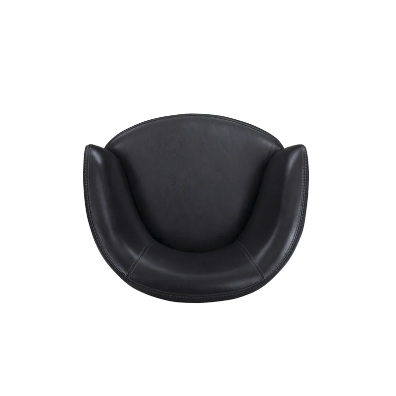 Barolo Vintage Onyx 100% Italian Leather Swivel Club Chair Two Pack