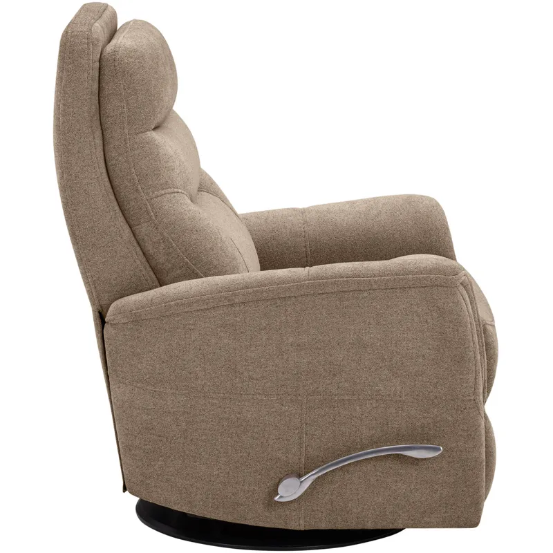 Gemini Snazzy Taupe Manual Swivel Glider Recliner Two Pack