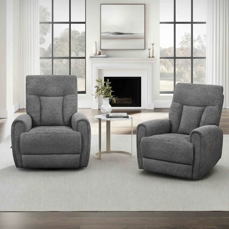Natalia Nightfall Manual Swivel Glider Recliner Two Pack