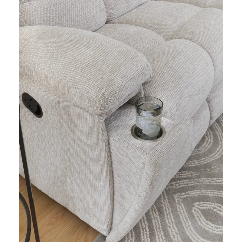 Buster Opal Taupe Manual Reclining Sofa Loveseat and Recliner