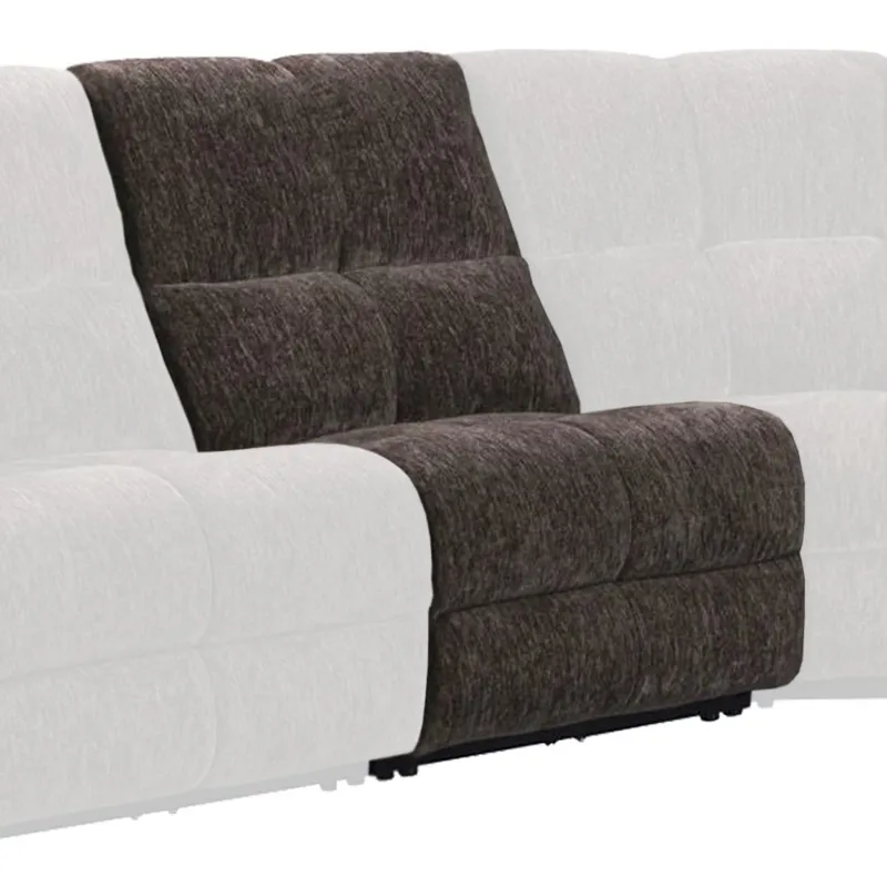 Bronco Plush Umber Manual Armless Recliner