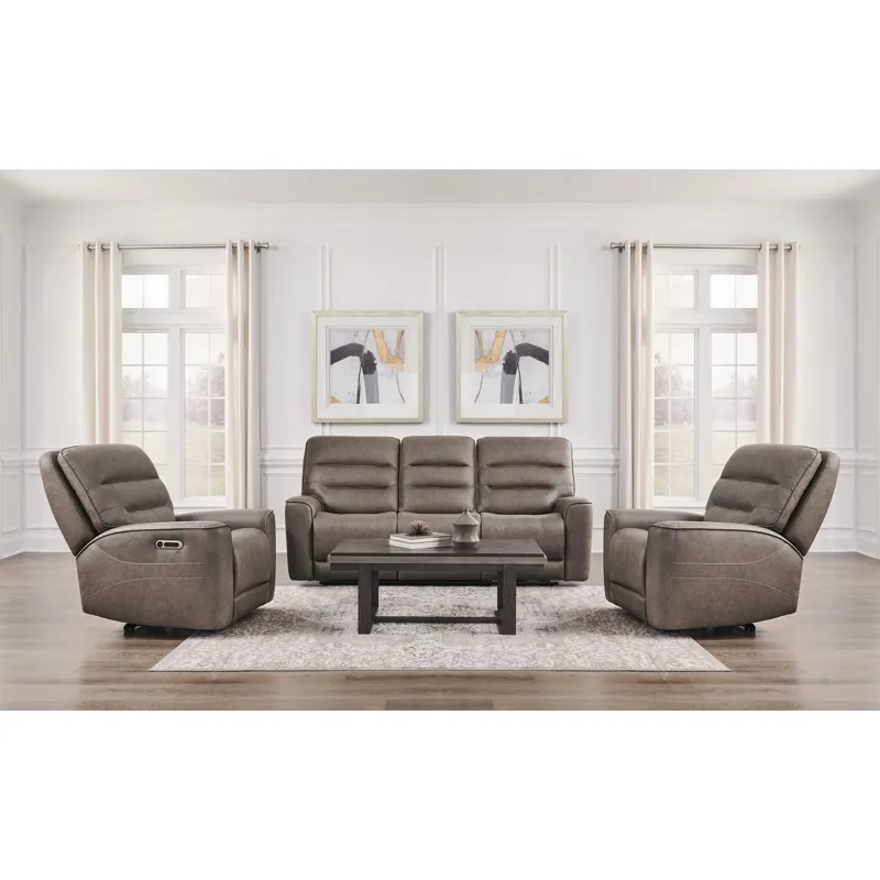 Lawson Sydney Brunette Zero Gravity Power Reclining Sofa and 2 Recliners