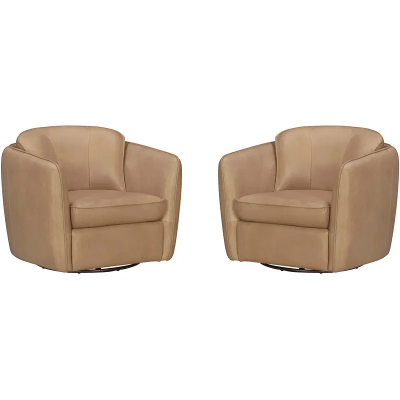 Norwood Renaissance Clay Swivel Glider Accent Chair Two Pack