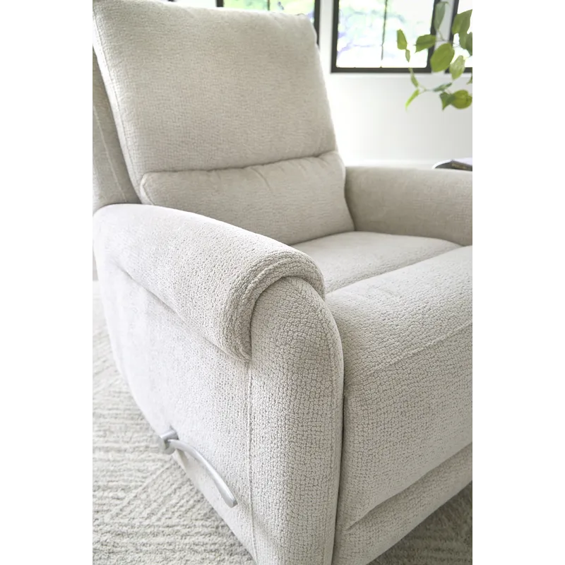 Gentry Ecru Mist Manual Swivel Glider Recliner Two Pack