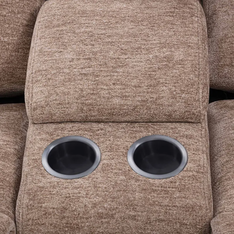 Bruno Plush Tobacco Manual Console Loveseat