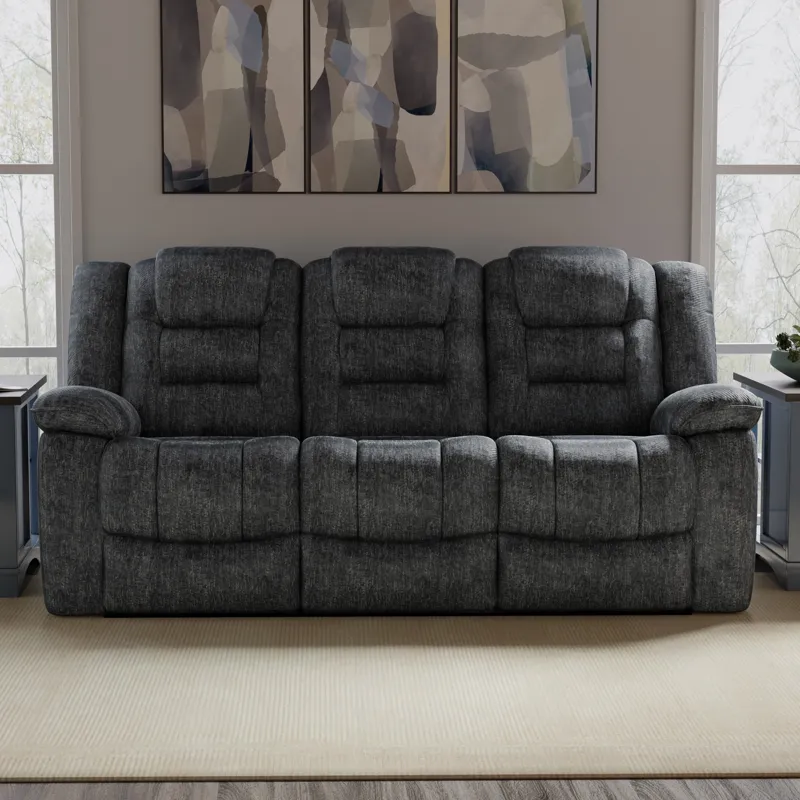 Bolton Misty Storm Manual Reclining Sofa and Loveseat