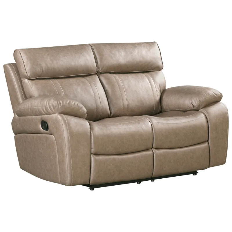 Theon Stokes Toffee Reclining Loveseat