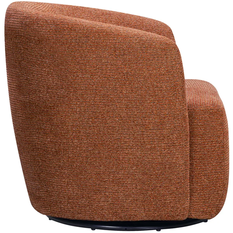 Mingle Thatch Terracotta Swivel Glider Accent Chair Two Pack