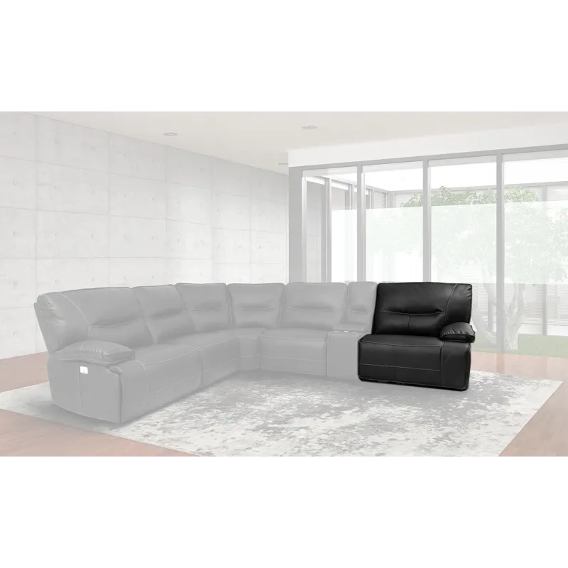 Spartacus Black Power Right Arm Facing Recliner