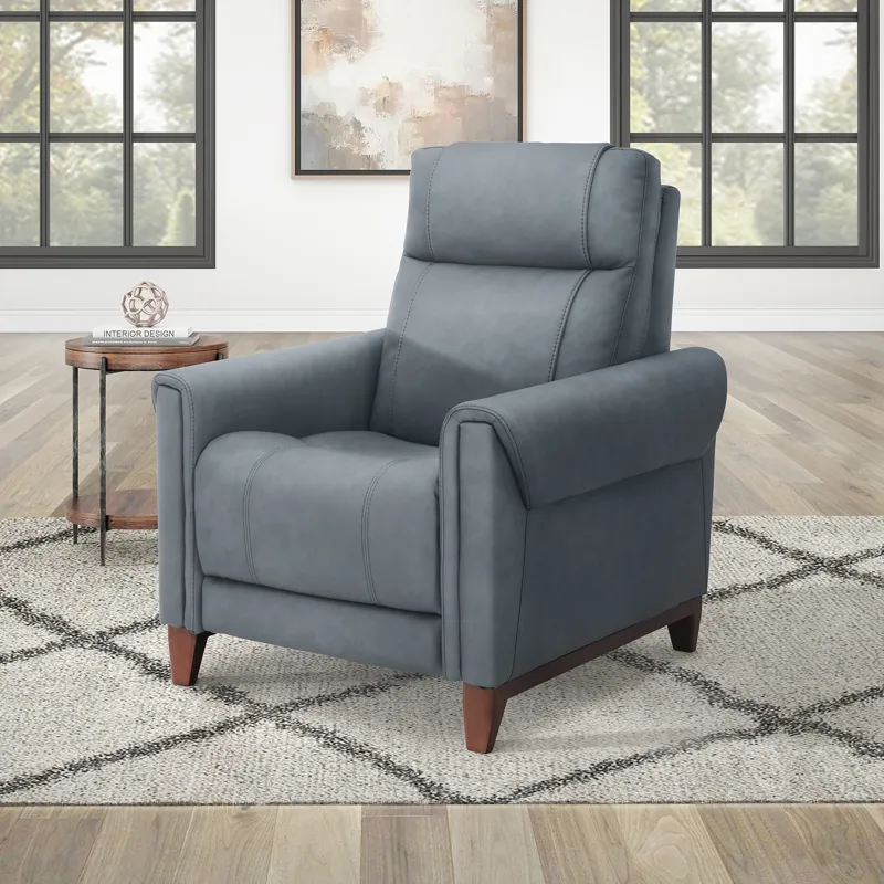 Conrad Blue Dusk Power High Leg Recliner P2
