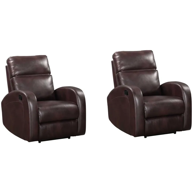 Devin Pebble Brown Manual Recliner Two Pack