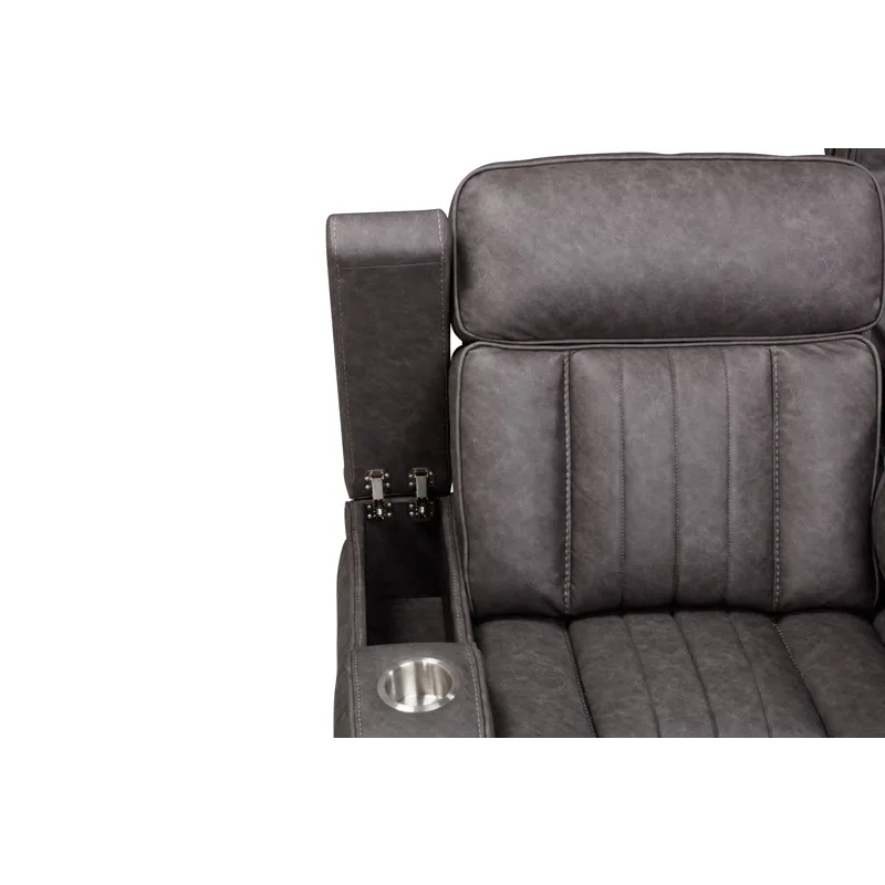 Equinox Mercury Power Reclining Sofa with Drop Down Table