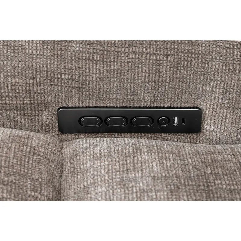 Colton Branson Tweed Power Zero Gravity Sofa with Drop Down Table and Immersive Audio P3