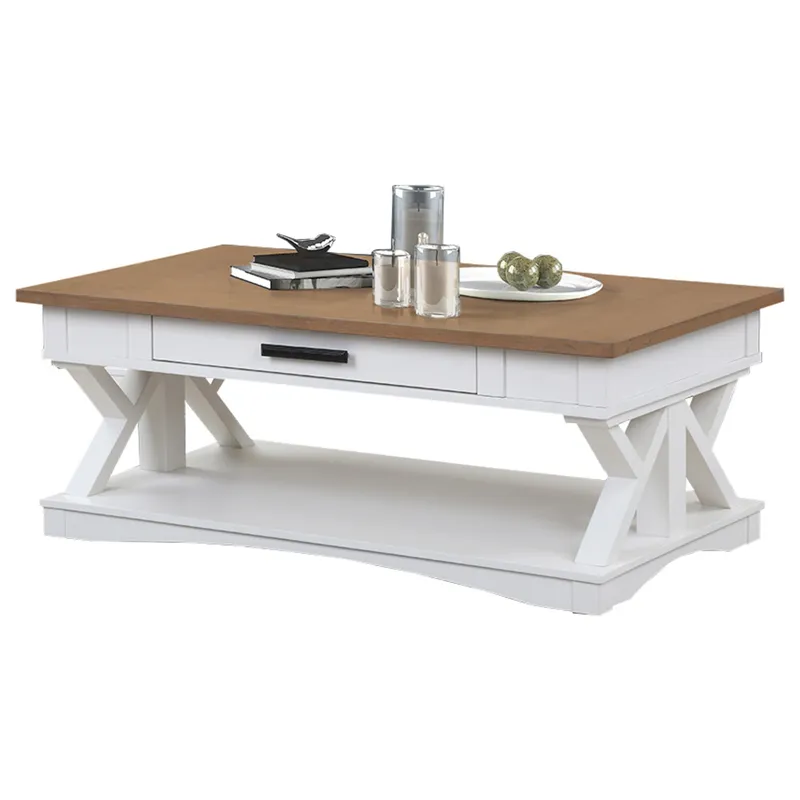 Americana Modern Cotton Cocktail Table with 2 End Tables