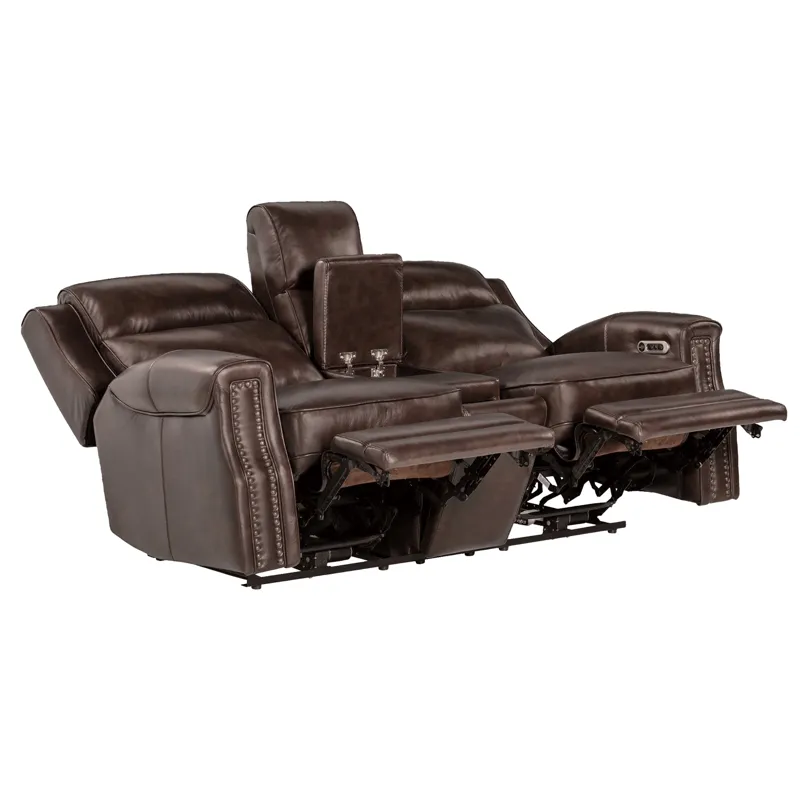Hensley Smooth Espresso Power Reclining Sofa Loveseat and Recliner