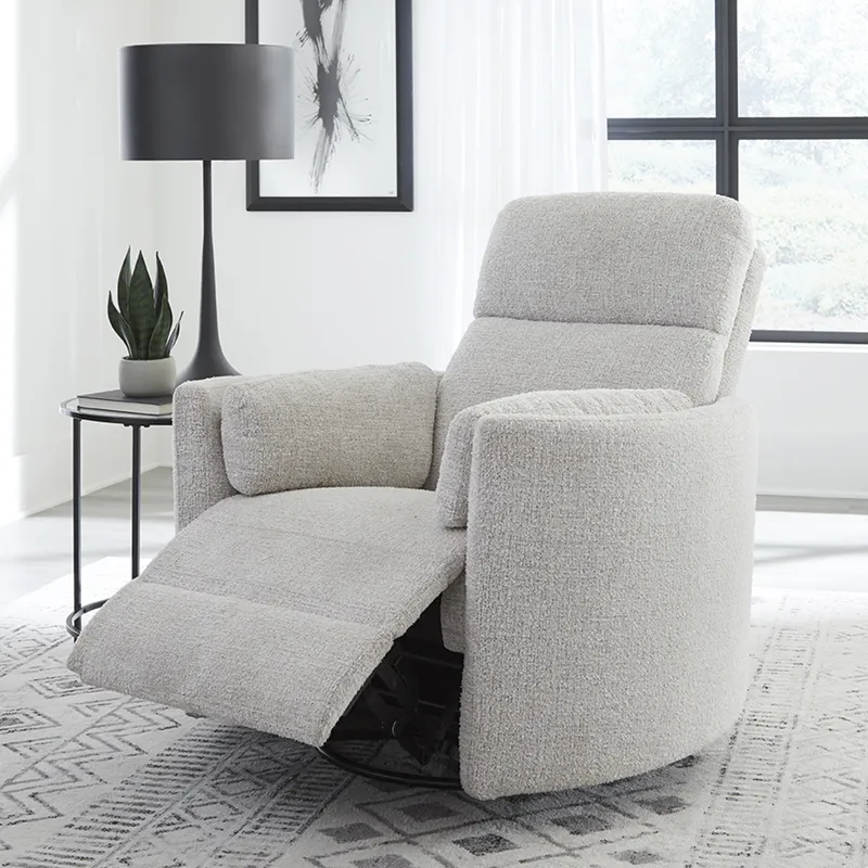 Radius Angora Linen Manual Swivel Recliner Two Pack