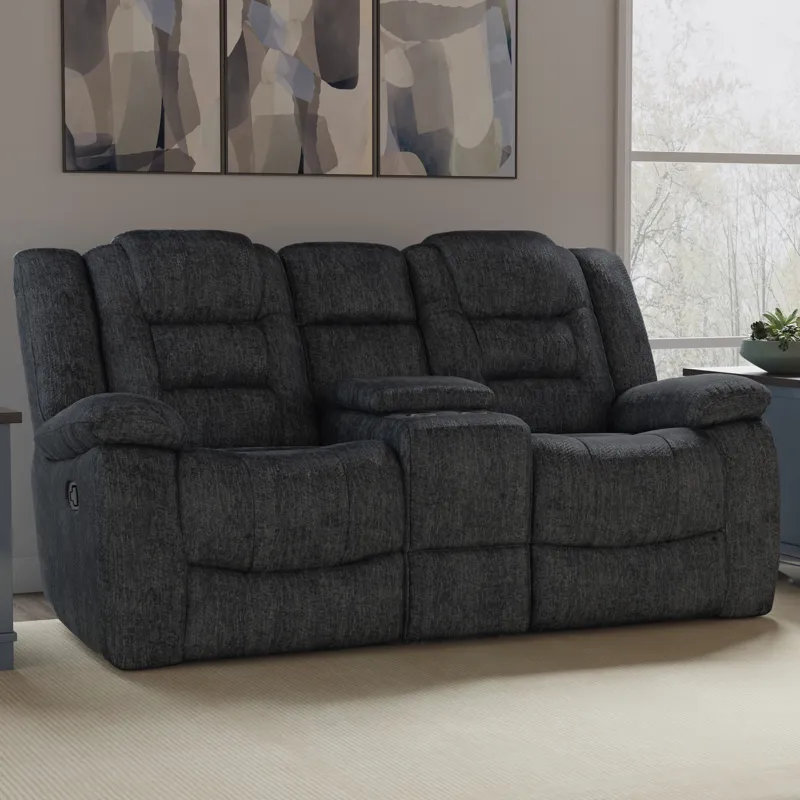 Bolton Misty Storm Manual Reclining Sofa Loveseat and Recliner