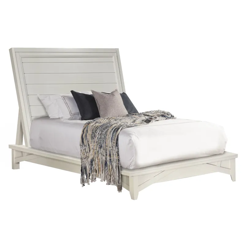 Americana Modern Bedroom King Platform Bed with 2 Nightstands