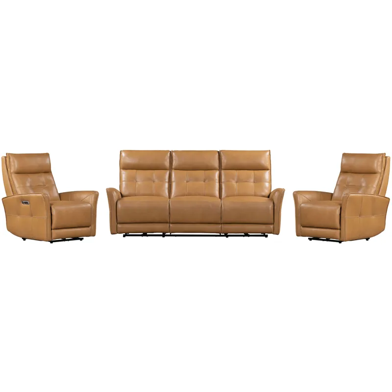 Gershwin Lucca Butterscotch Power Reclining Sofa and Two Recliners