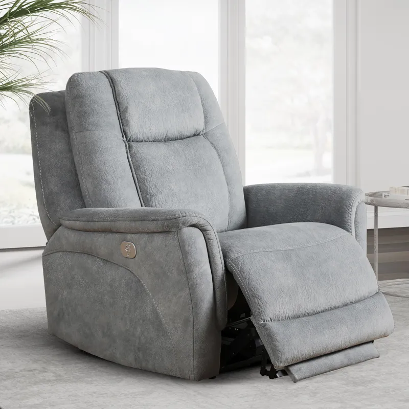 Linus Hudson Grey Zero Gravity Power Recliner Two Pack