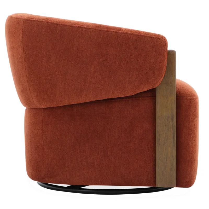 Finley Island Rust Swivel Accent Chair Two Pack