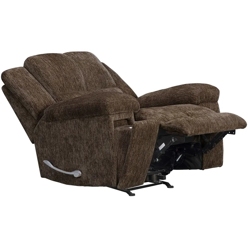 Bronco Plush Umber Manual Rocker Recliner Two Pack