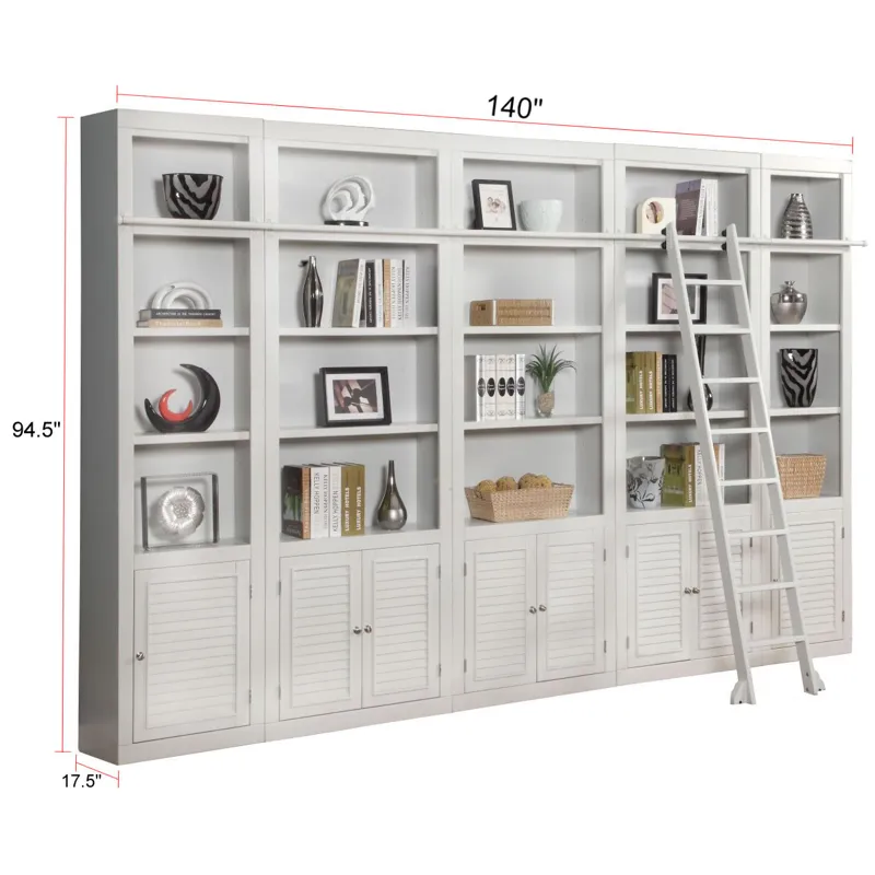 Boca 6 Piece Library Wall Unit