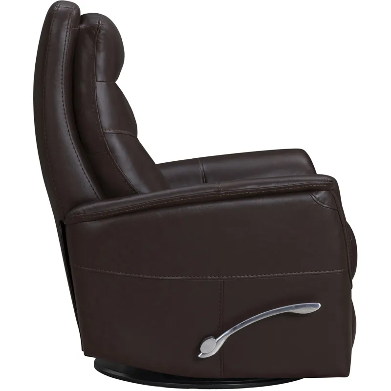 Gemini Milan Brown Manual Swivel Glider Recliner