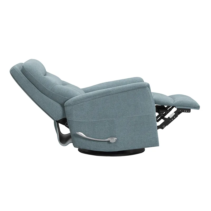 Gemini Snazzy Blue Manual Swivel Glider Recliner