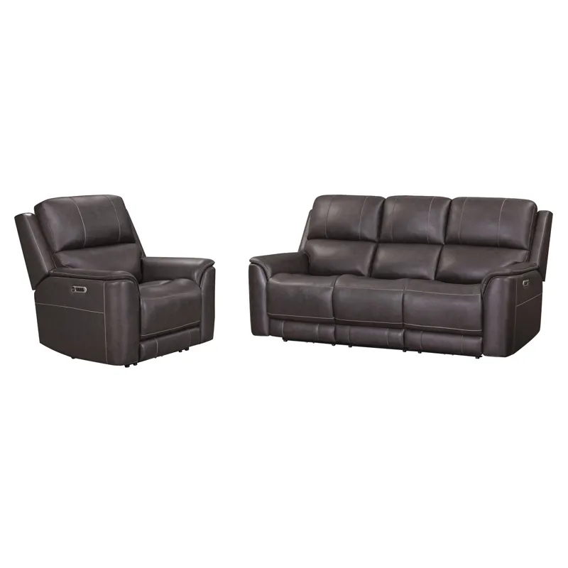 Easton Steamboat Brown Zero Gravity Power Reclining Sofa and Recliner