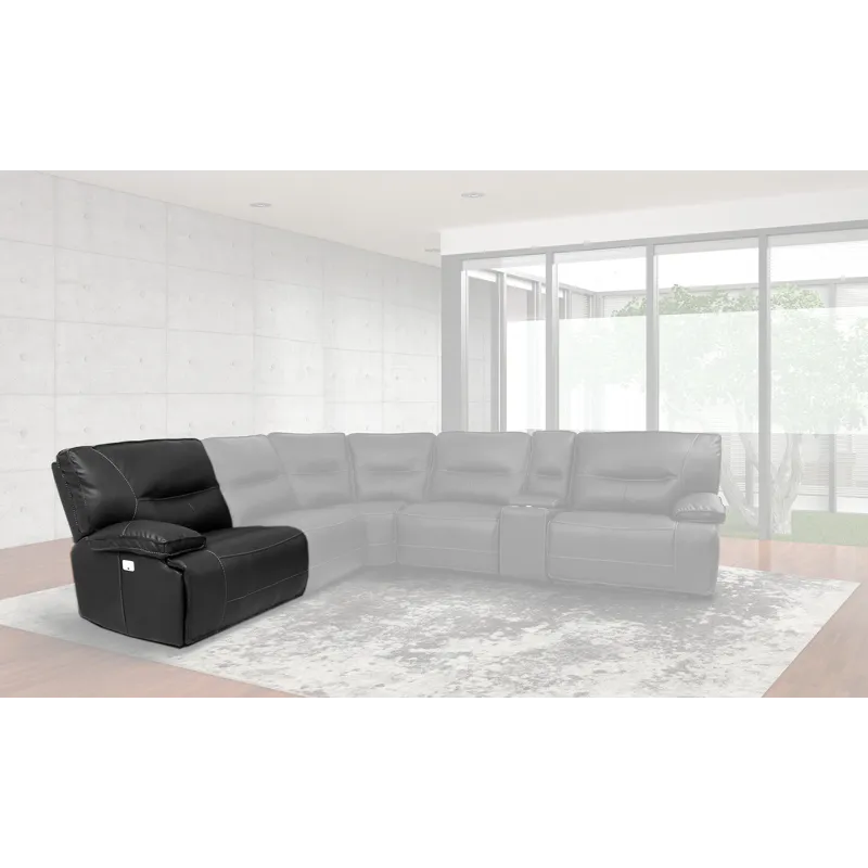 Spartacus Black Power Left Arm Facing Recliner