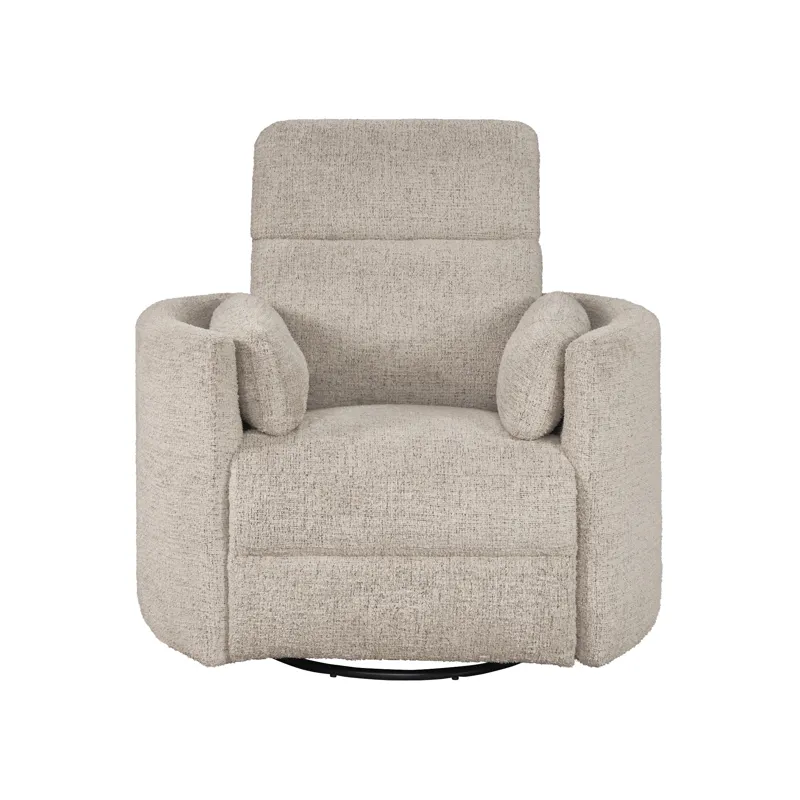 Radius Burlap Manual Swivel Recliner Two Pack