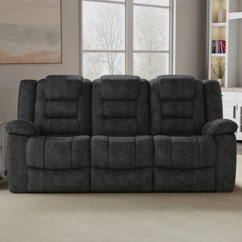 Bolton Misty Storm Manual Reclining Sofa Loveseat and Recliner