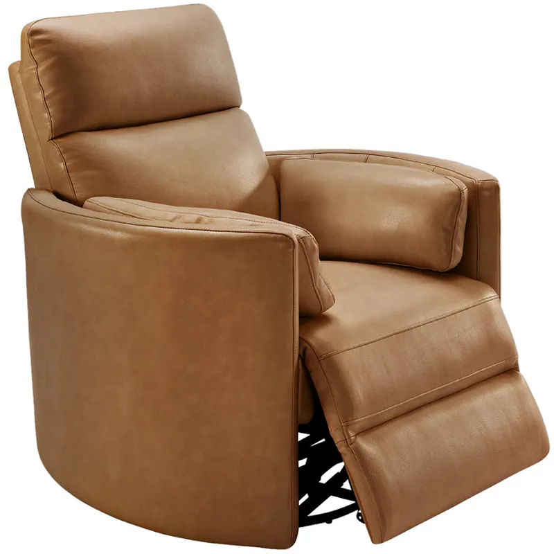 Radius Vintage Caramel Swivel Power Glider Recliner Two Pack