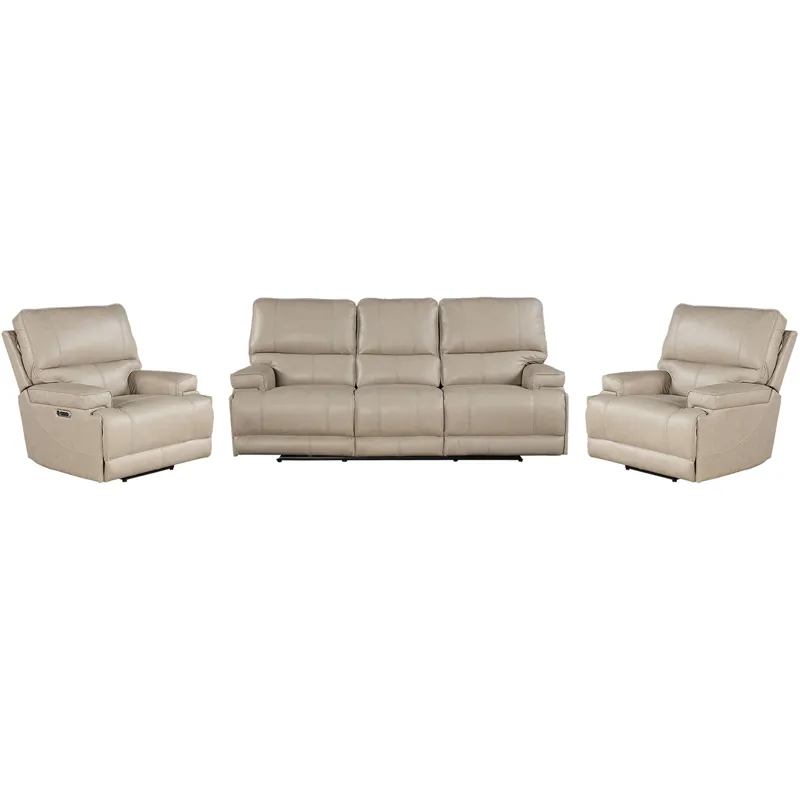 Whitman Verona Linen - Powered By Freemotion Power Reclining Sofa and Two Recliners