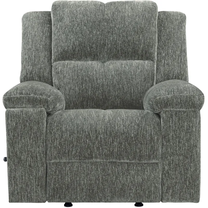 Bronco Plush Charcoal Manual Rocker Recliner