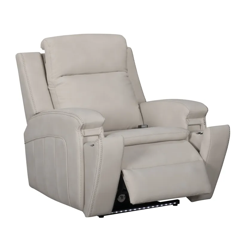 Armstrong Buffy Cream Power Recliner with Heat Massage and Auto-Glide Two Pack