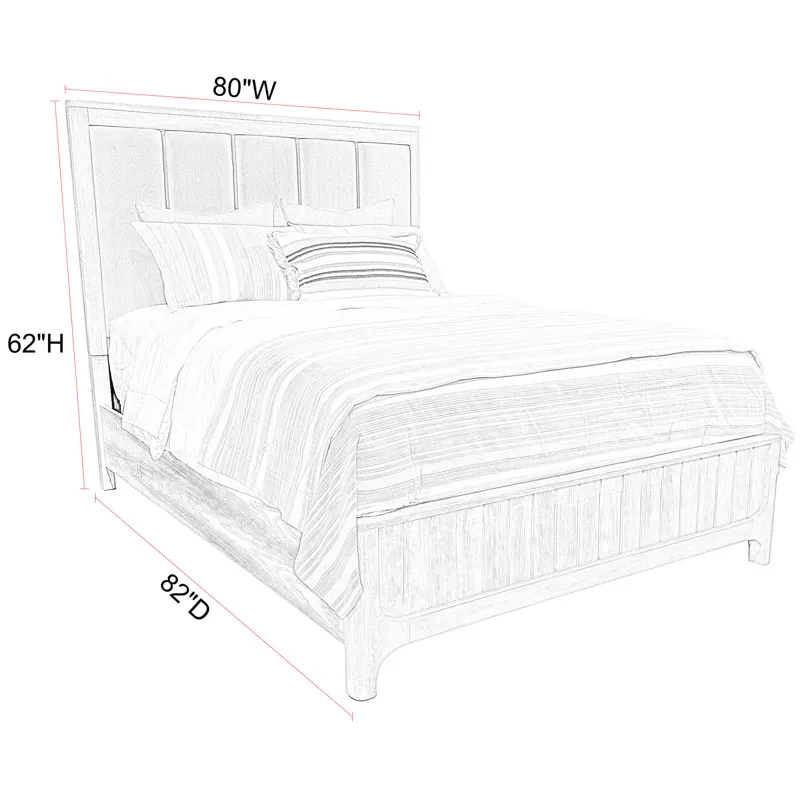 Escape Bedroom King Panel Bed 2 Nightstands and Dresser with Mirror