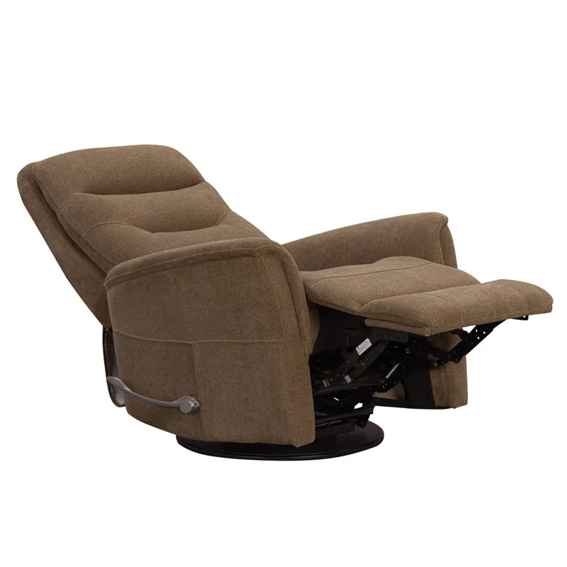 Gemini Snazzy Shiitake Manual Swivel Glider Recliner