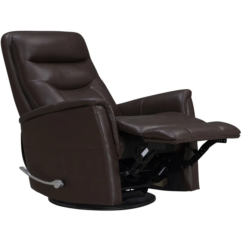 Gemini Milan Brown Manual Swivel Glider Recliner