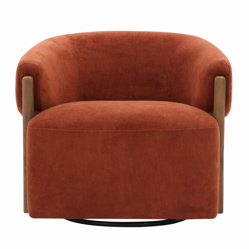 Finley Island Rust Swivel Accent Chair Two Pack