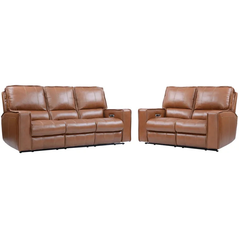 Rockford Verona Saddle Power Reclining Sofa and Loveseat