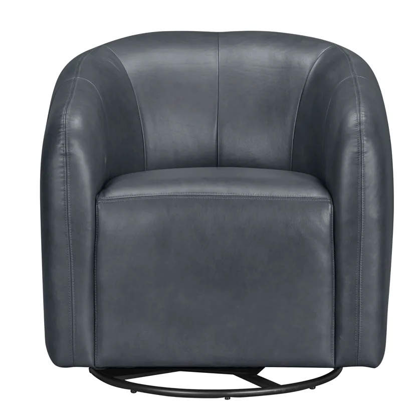 Como Renaissance Blue Swivel Glider Accent Chair