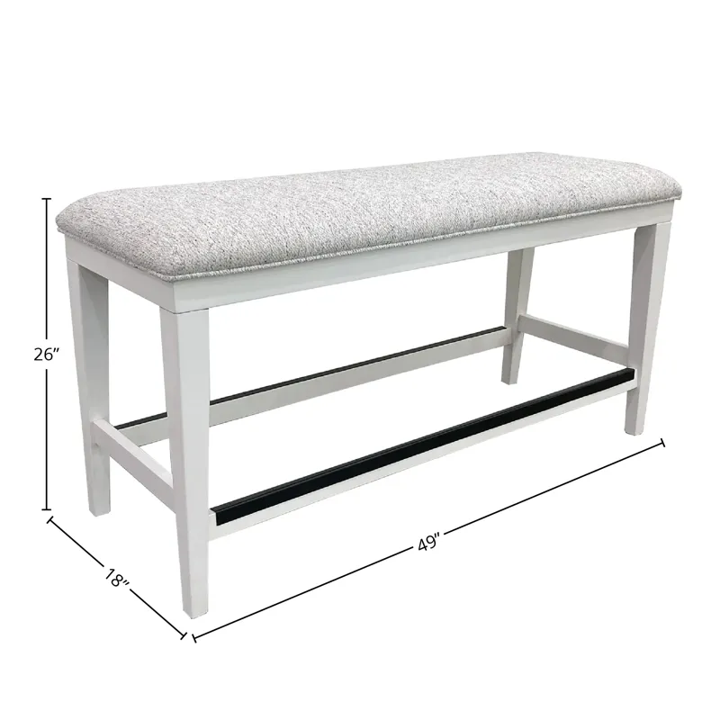 Americana Modern Dining 49 Inch Upholstered Counter Bench