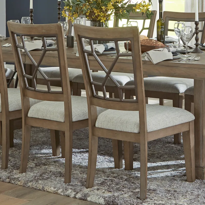 Sundance Dining Sandstone Grid Back Dining Chair (2/CTN Sold in pairs)