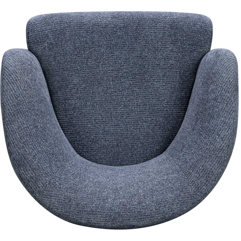Mingle Thatch Blue Swivel Glider Accent Chair