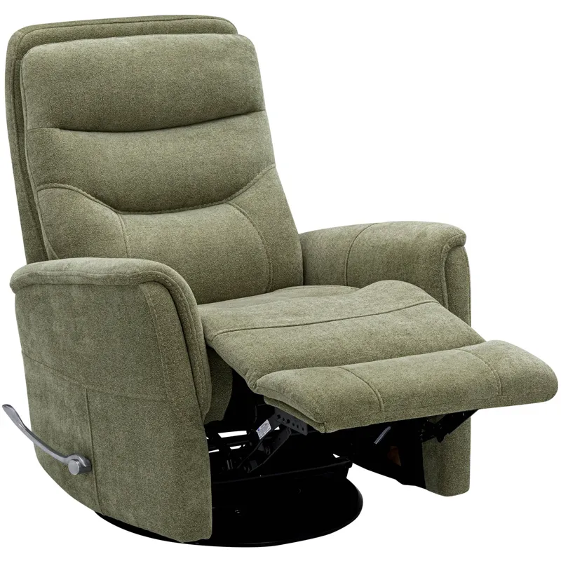 Gemini Snazzy Olive Manual Swivel Glider Recliner Two Pack