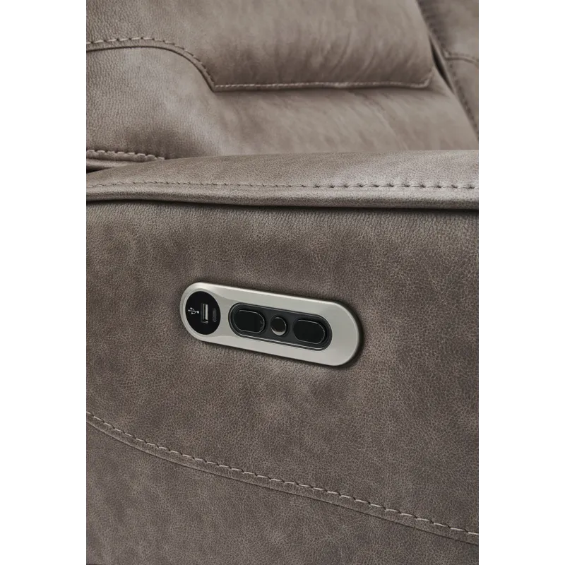 Lawson Sydney Brunette Power Zero Gravity Tilt Console Loveseat P2