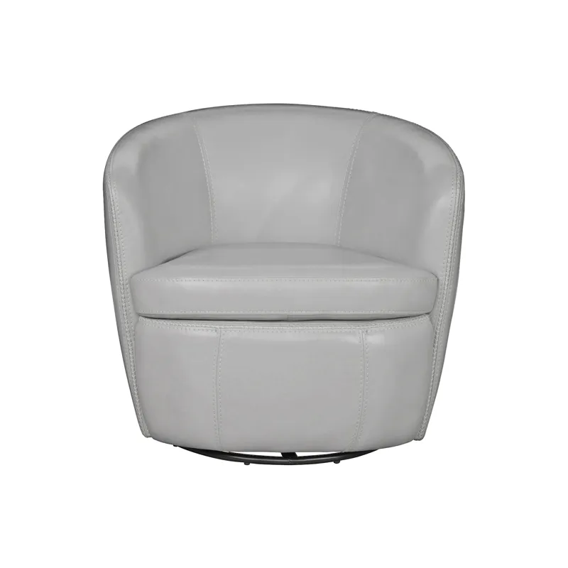 Barolo Steamboat Ice 100% Italian Leather Swivel Club Chair Two Pack